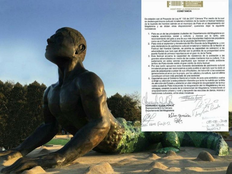 Parlamentarios piden se declare patrimonio el Festival de la Leyenda del Hombre Caimán en Plato