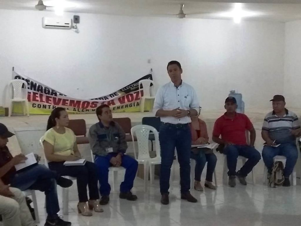 Electricaribe lidera mesa de trabajo en Ciénaga y anuncia inversiones