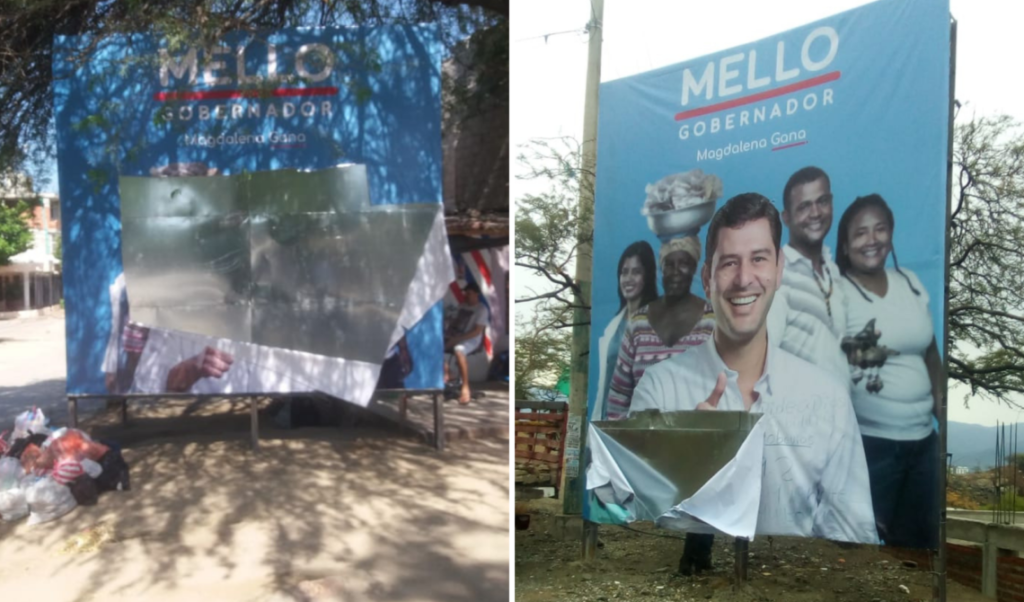 El Mello pidió que cese la guerra sucia en su contra y los actos de vandalismo a su publicidad