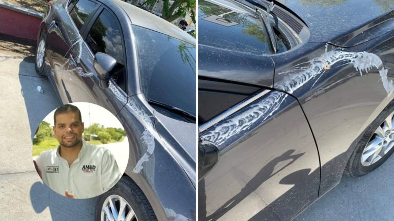 Ataque con ácido a camioneta de Andrés Felipe Zawady Pupo hermano del diputado electo