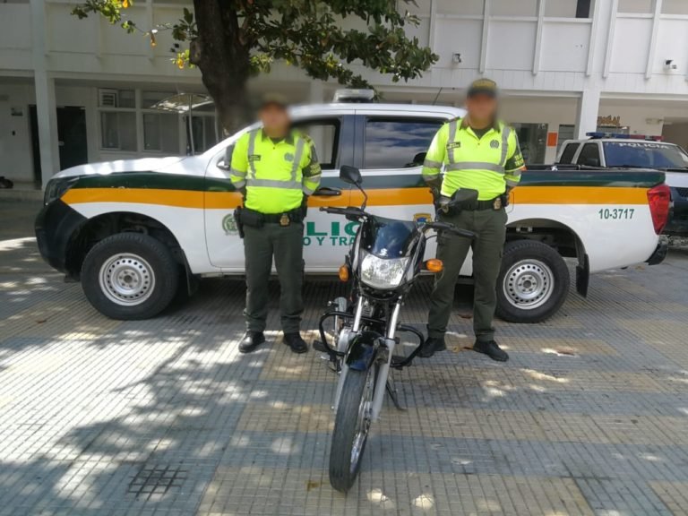 Policía Metropolitana recuperó una motocicleta robada
