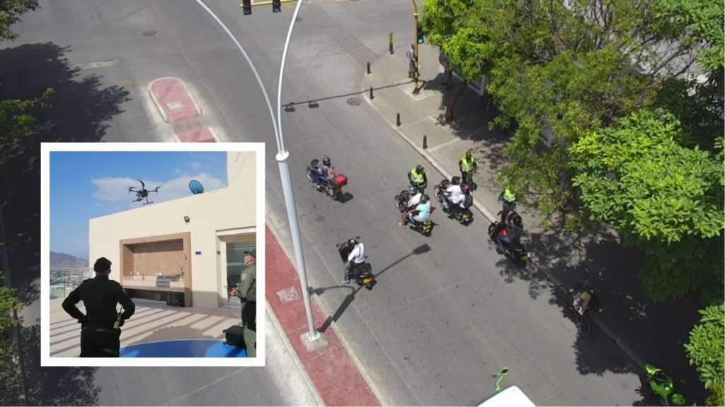 Desde el aire sancionan infractores al protocolo de emergencia sanitaria