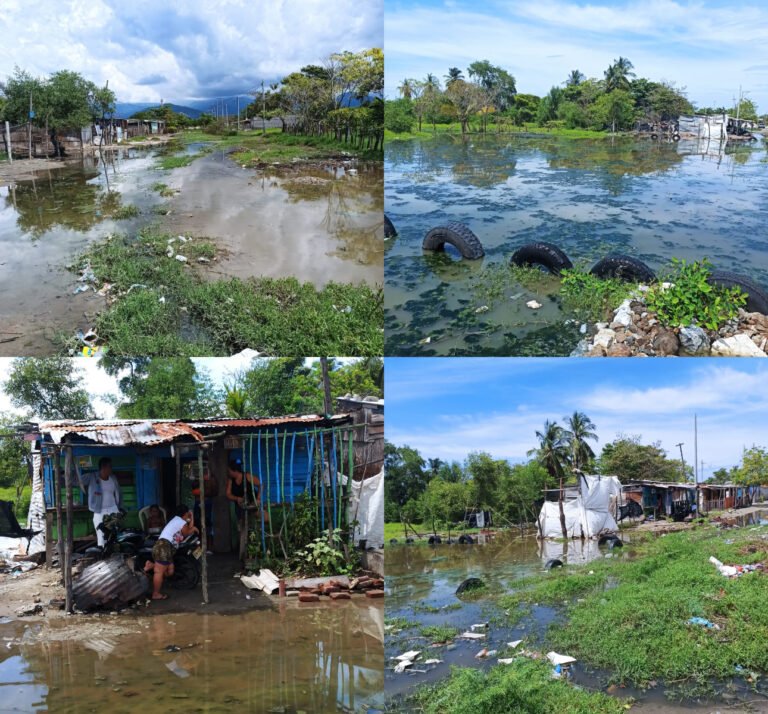 ¡Con el agua hasta el cuello! así viven en algunos barrios de Ciénaga