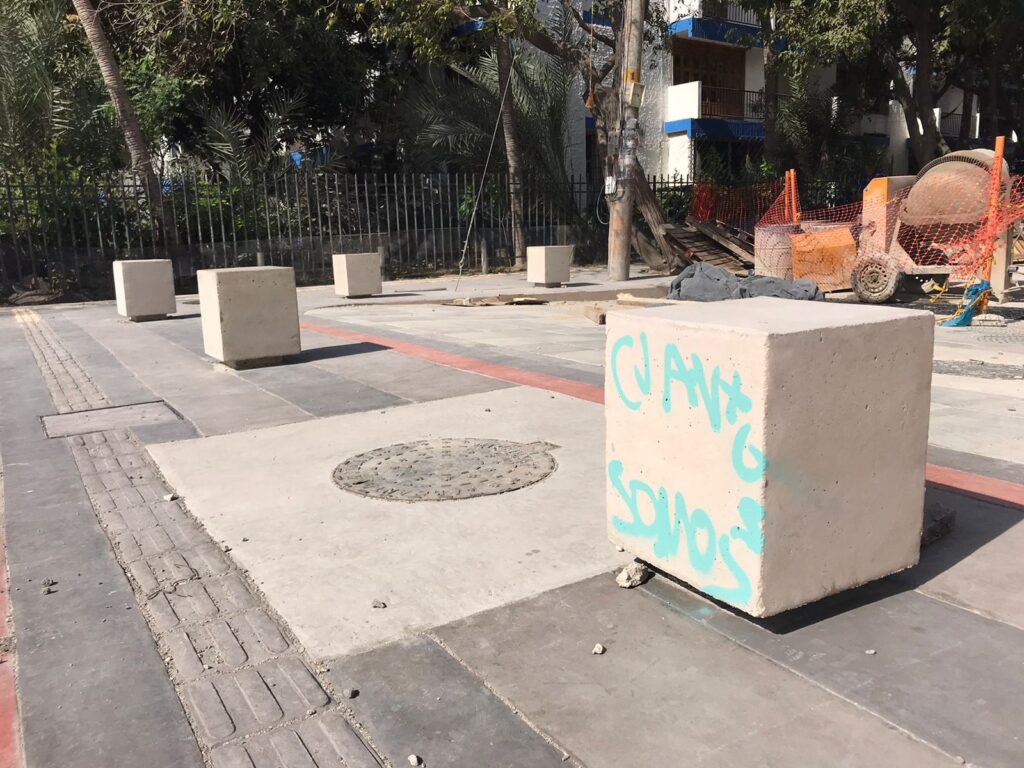 actos vandalicos contra obras de transformacion del camellon de el rodadero