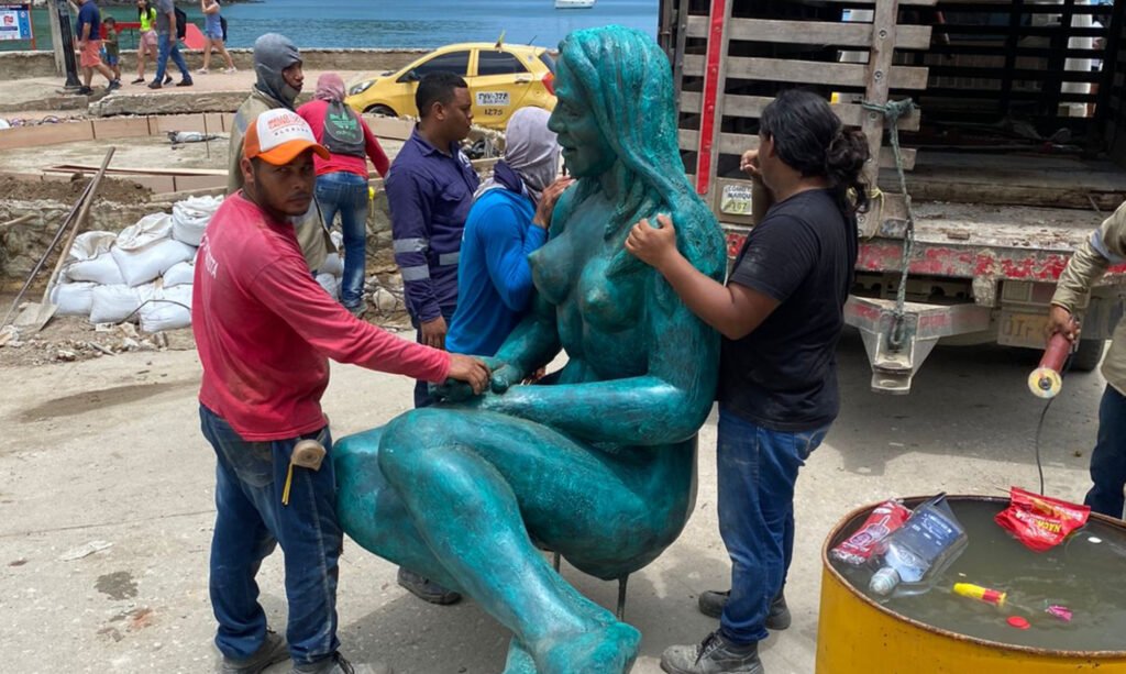 Así llegó a Taganga la primera escultura de la etnia Tayrona