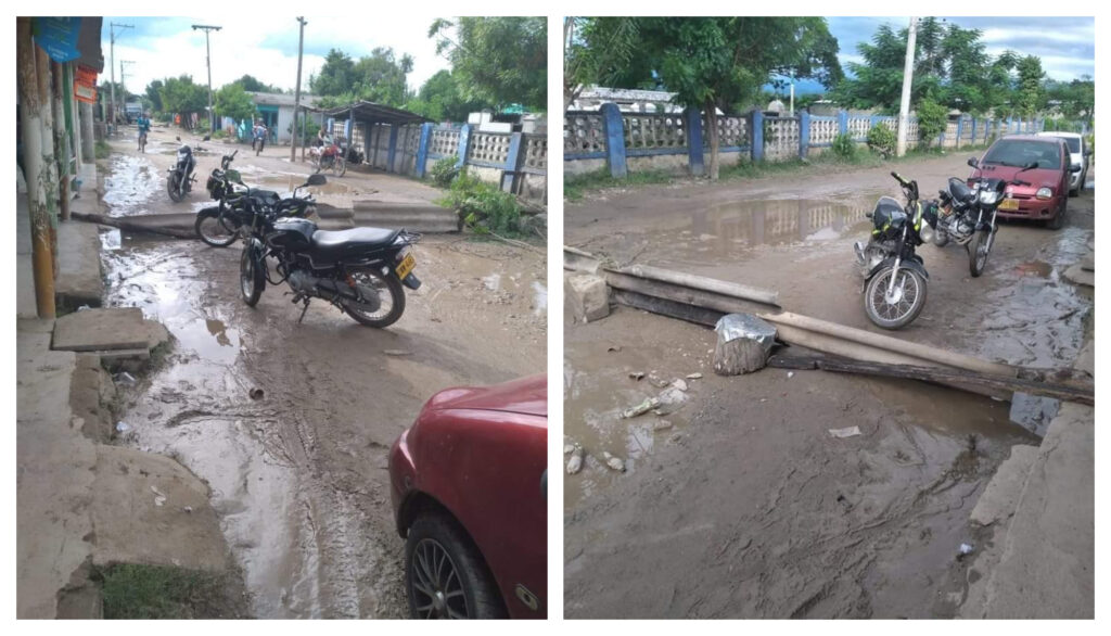 Bloqueos en calles del municipio