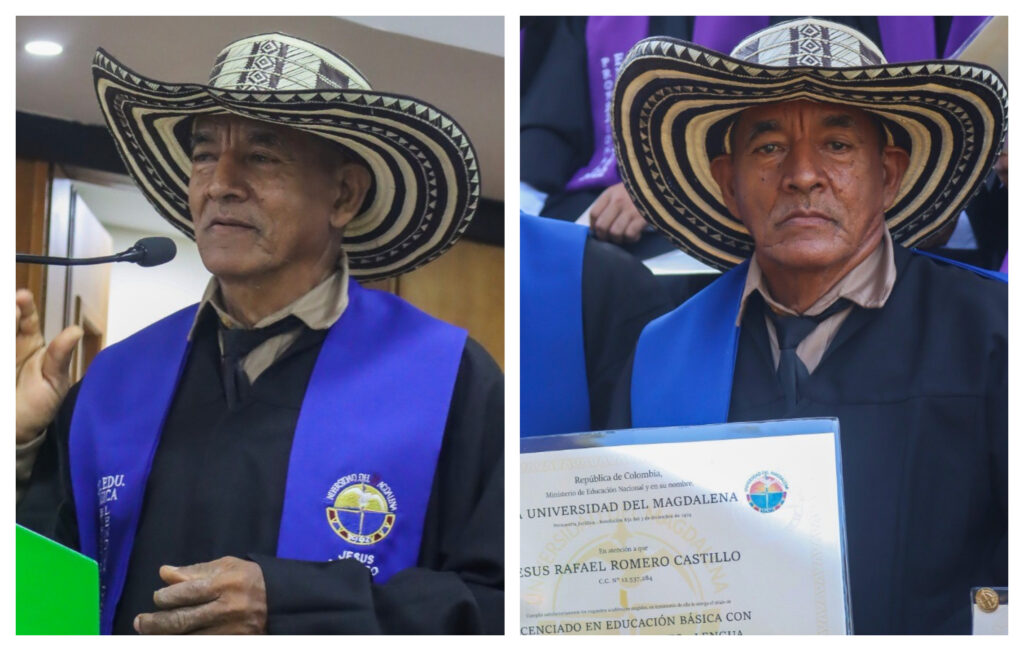 Jesus Romero Castillo graduado a los 70 anos