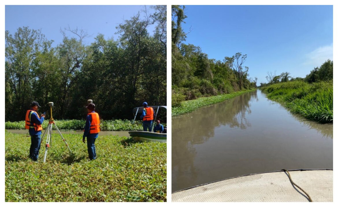 Obras en el caño Clarín Viejo