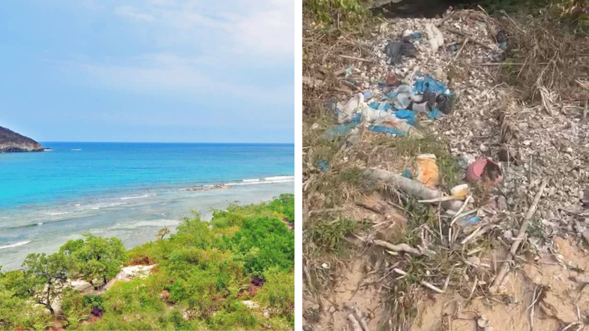 Basural en Playa Chengue