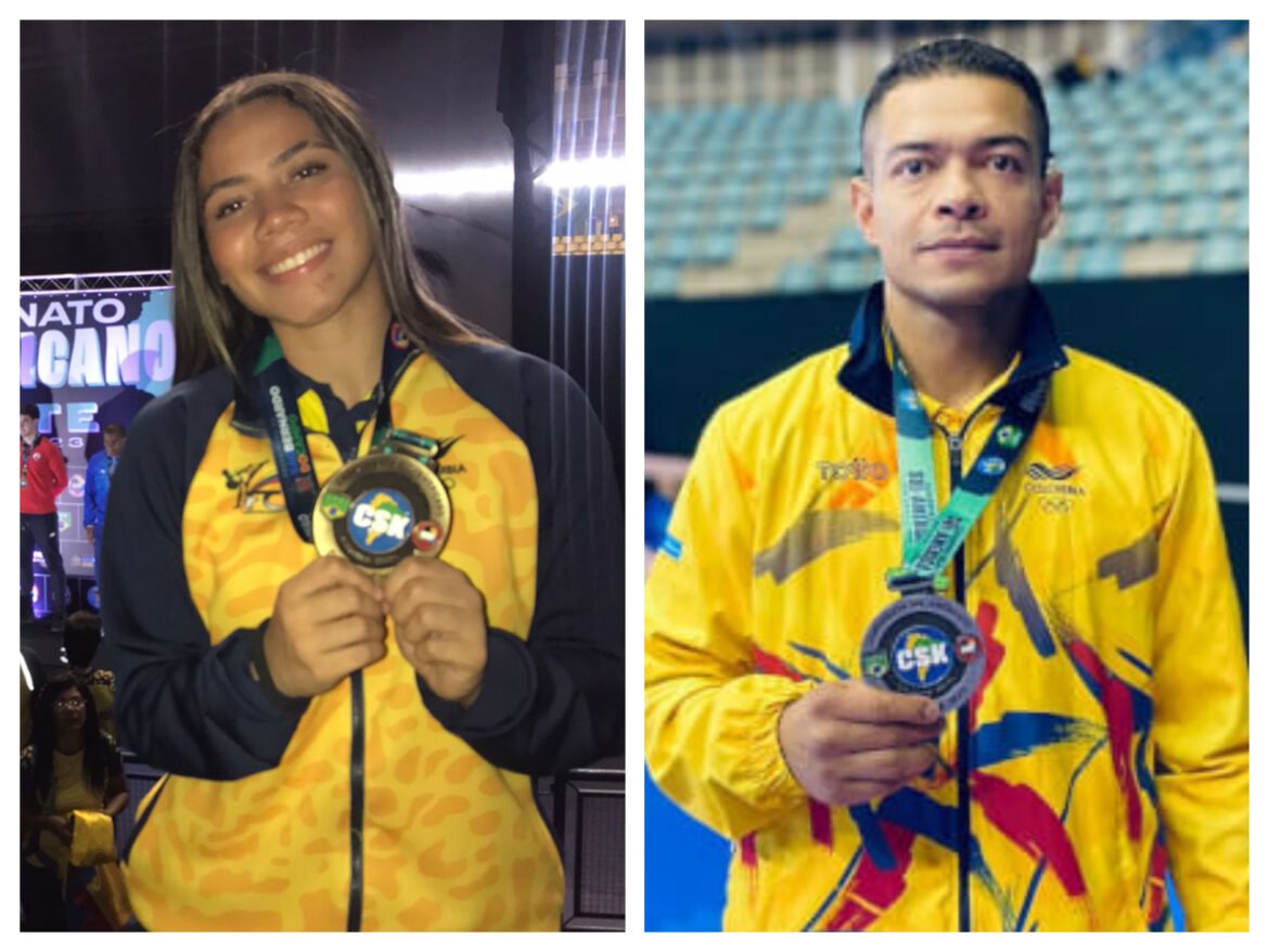 Jadith Valentina y Guillermo, plata y bronce en Karate Do