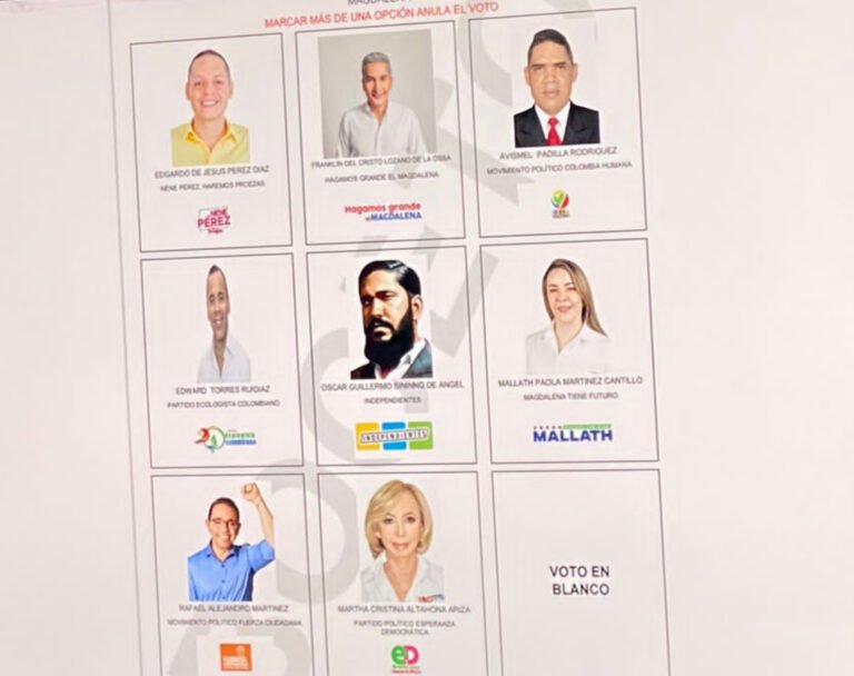 Tarjetón electoral en el Magdalena: así quedó el orden de los candidatos
