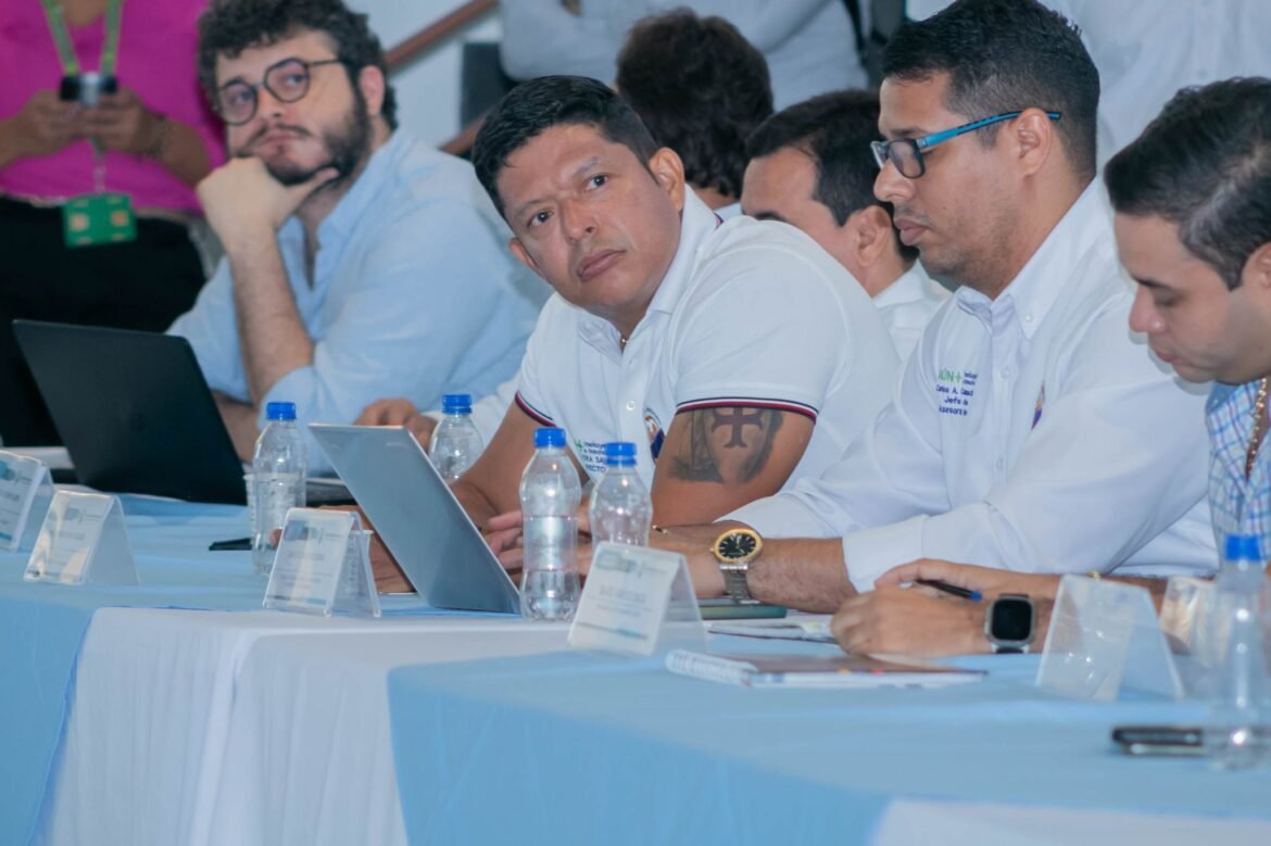 500 años de Santa Marta El rector de la Universidad del Magdalena, doctor Pablo Vera Salazar, hablando en una mesa técnica por los 500 años de Santa Marta.