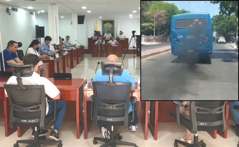 Concejo aborda la contaminación y falta de control en el transporte público de Santa Marta