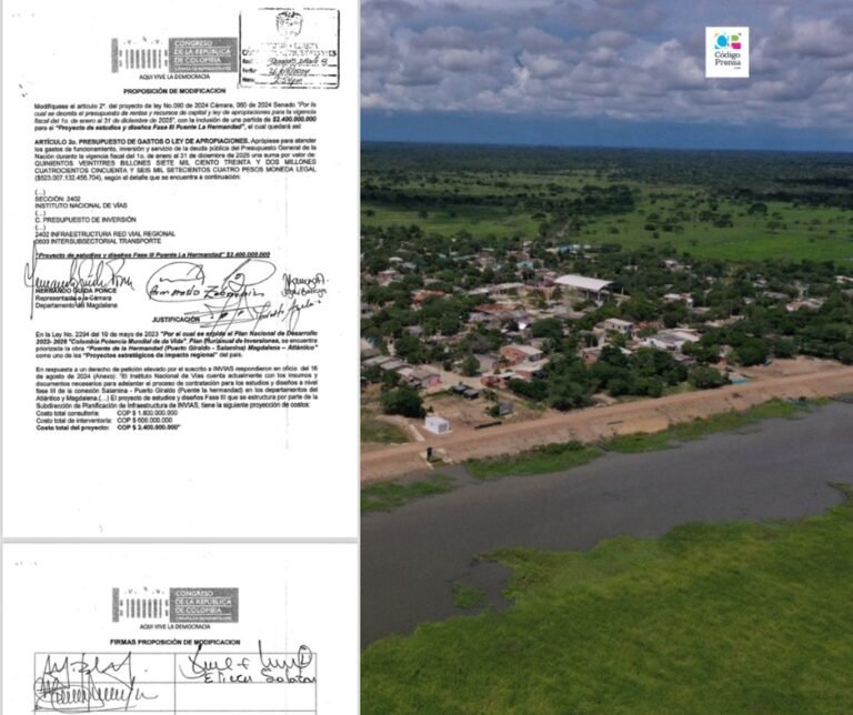 Puente La Hermandad: Presentan proposición para incluirlo en el presupuesto de la Nación