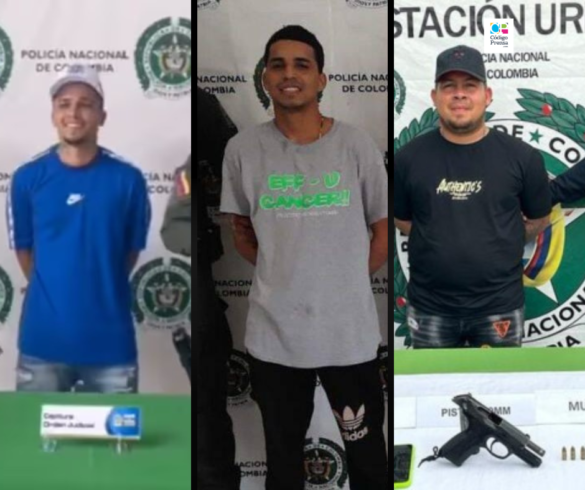 Los delincuentes capturados en Santa Marta posan para las fotografías como si fuera divertido ser sometidos a la justicia.