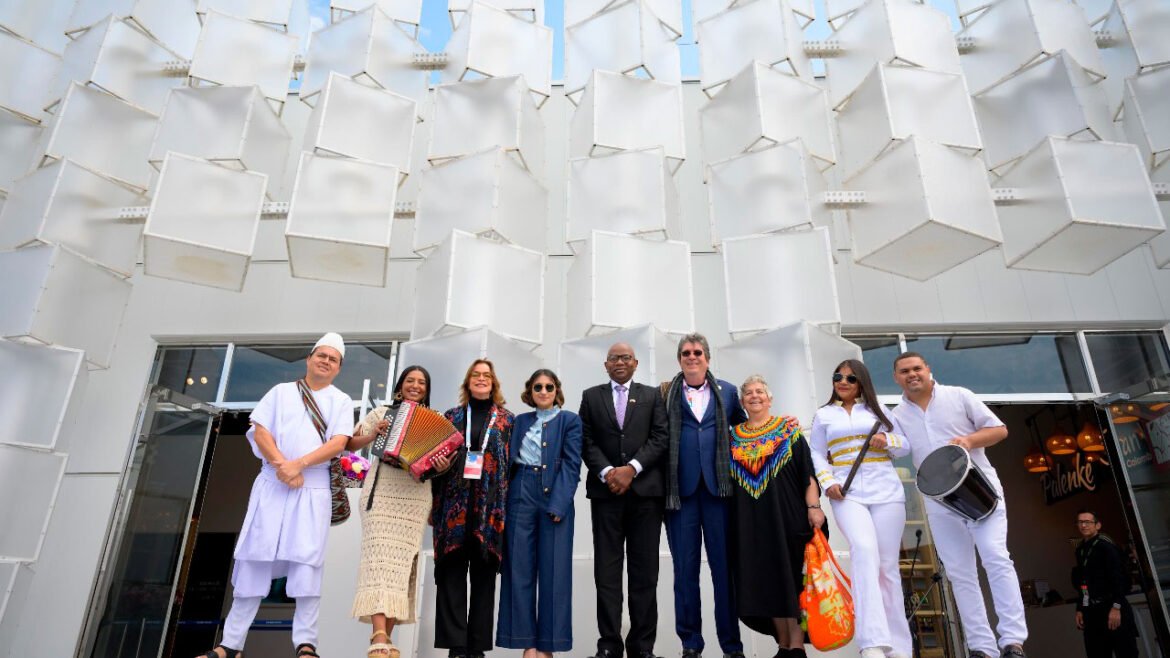 Expo Osaka Vallenato ancestral y cantos sagrados de la Sierra Nevada de Santa Marta emocionaron en la apertura del Pabellón Colombia en Expo Osaka 2025.