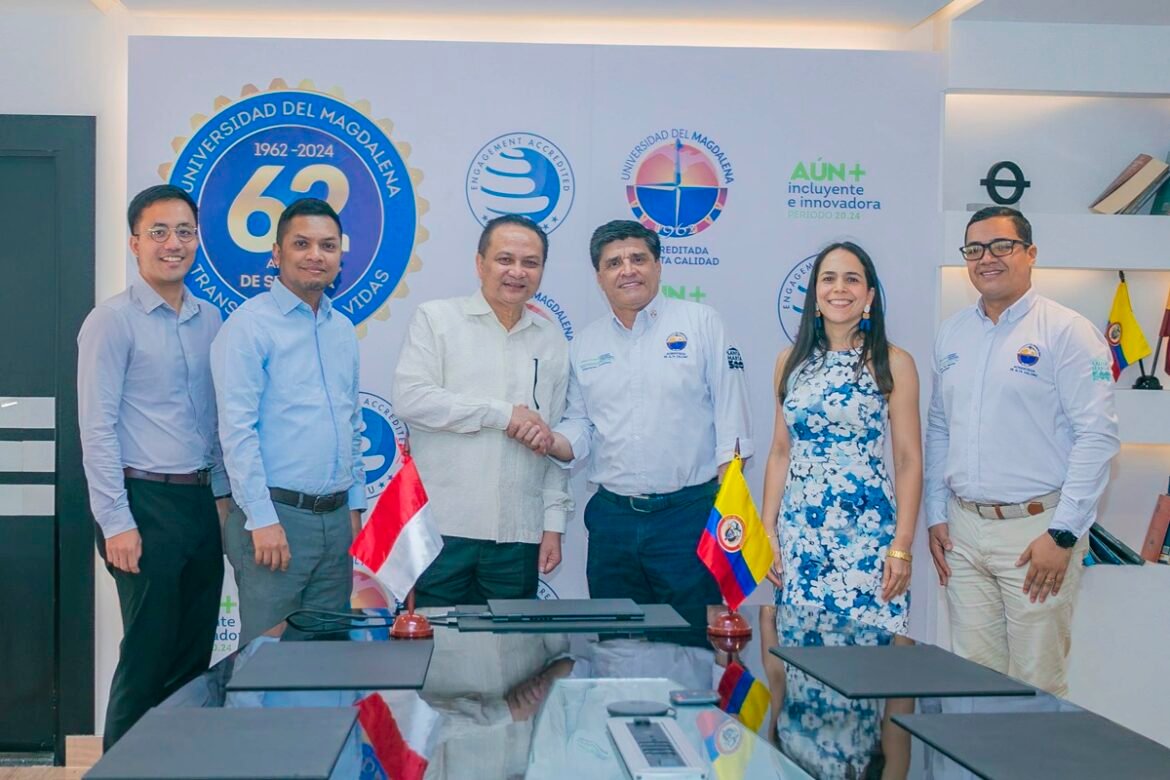 INDONESIA.COOPERACIOìN.INTERNACIONAL.1 El embajador de Indonesia en Colombia, s.e. Tatang Budie Utama Razak, visitó Unimagdalena para explorar potenciales áreas de colaboración.