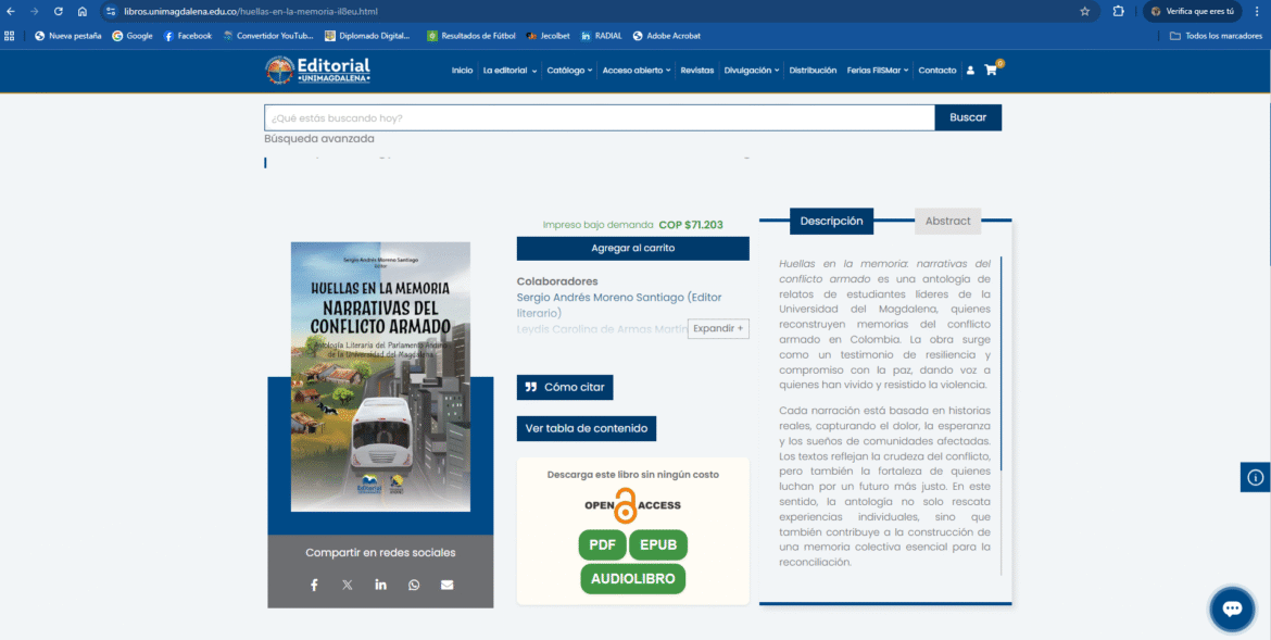 audiolibros Utilizando la inteligencia artificial, la Alma Mater logró convertir texto en audiolibros, con el fin de facilitar la accesibilidad a todos los lectores.