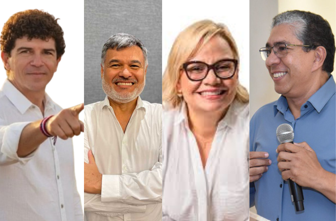 Miguel Martínez Olano, Luis Santana Galeth, Margarita Guerra Zúñiga y Rafael Noya García, los cuatro aspirantes inscritos para las elecciones atípicas a la Gobernación del Magdalena.