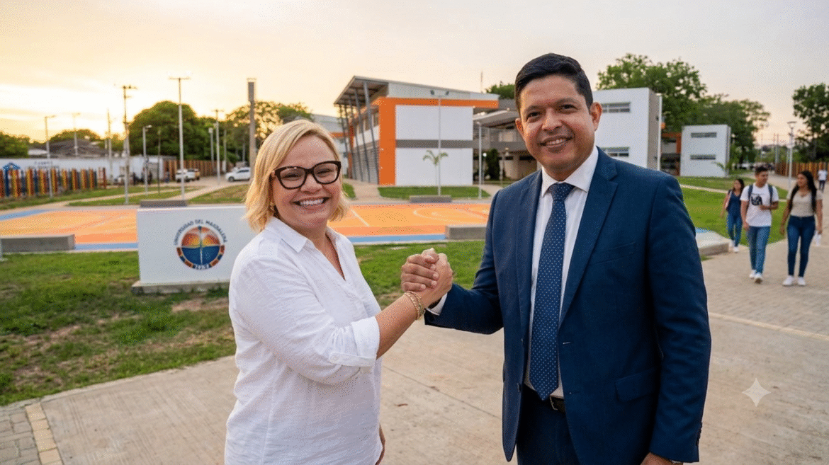La gobernadora del Magdalena, Margarita Guerra, y el rector de la Universidad del Magdalena, Pablo Vera Salazar, oficializaron una alianza estratégica para ampliar la oferta académica en los campus subregionales de El Banco y Plato, fortaleciendo el acceso a la educación superior en el departamento.